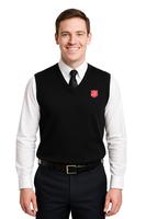 Vest V-Neck Black Unisex with Shield