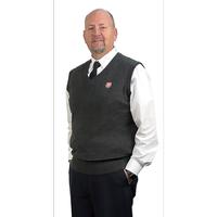 Vest V-Neck Charcoal Shield