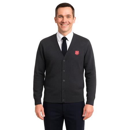 Cardigan V-Neck Charcoal