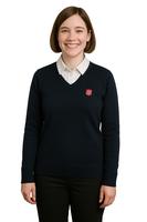 Sweater V-Neck Pullover Navy