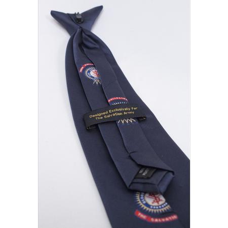 Tie Clip On Navy Multicolor Crest