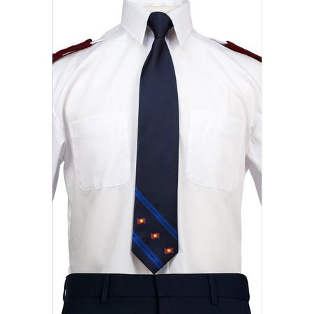 Tie Clip On Navy 3 Flag with Stripes Length XL