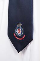 Tie Clip On Navy Multicolor Crest