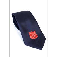 Tie Full Length Navy with Shield
