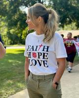T-Shirt Faith Hope Love White (Item #UNTSFHLW1)