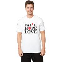 Tshirt Faith Hope Love White 2x (Item #UNTSFHLW5)