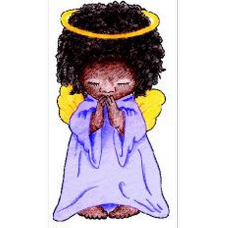DIE CUT ANGEL TAG PURPLE GOWN (African-American) LP-16A