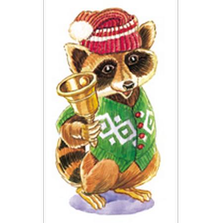 DIE CUT CHRISTMAS CRITTERS ROCKY RACCOON TAGS LP-35C