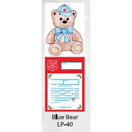 DIE CUT CHRISTMAS BLUE BEAR TAGS LP-40