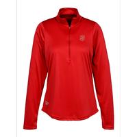 PERFORMANCE 1/4 ZIP RED WOMEN (Item #GF14ZRWR2)