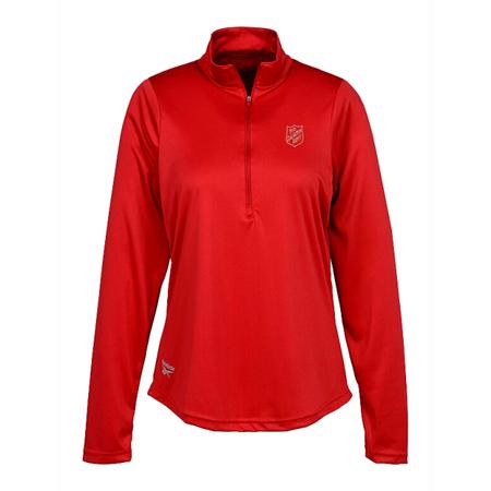 PERFORMANCE 1/4 ZIP RED WOMEN