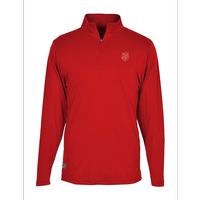 PERFORMANCE 1/4 ZIP RED MEN
