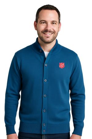 CARDIGAN RIB COLLAR FRENCH NAVY MEN