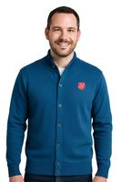 CARDIGAN RIB COLLAR FRENCH NAVY MEN