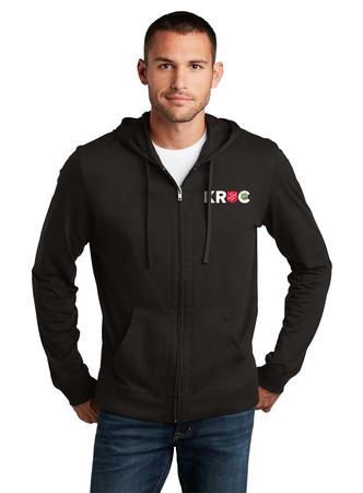 HOODIE KROC ZIP FRONT BLACK
