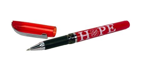 PEN RED HOPE W BLACK GEL INK