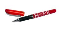 PEN RED HOPE W BLACK GEL INK