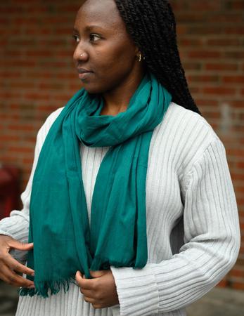 SCARF HANDLOOM TEAL