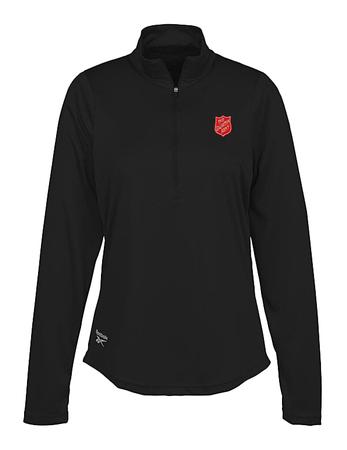 Performance 1/4 Zip Black with Shield