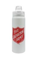 Bottle White Steel 30oz Shield