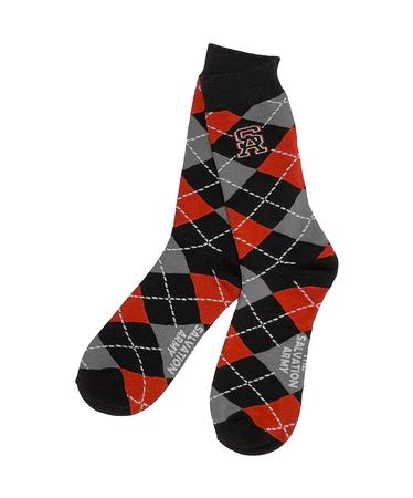 Socks Black/Red Argyle SA
