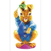 DIE CUT CHRISTMAS CRITTERS RACHEL RABBIT TAGS LP-33C