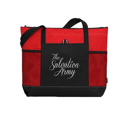 Tote Zippered Red TSA