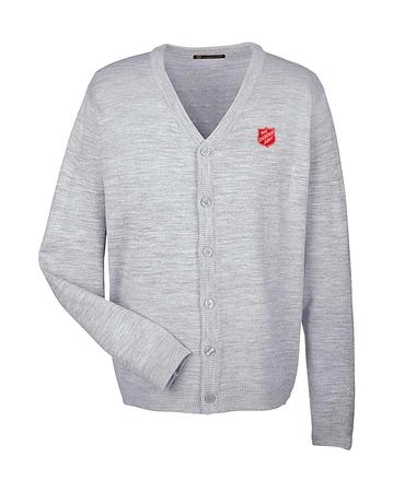 Cardigan V-Neck Heather Gray Men