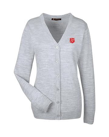 Cardigan V-Neck Heather Gray Women