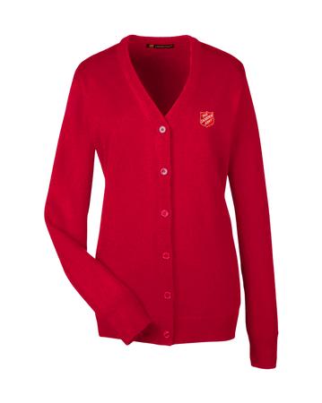 Cardigan V-Neck Red Women