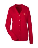 Cardigan V-Neck Red Women