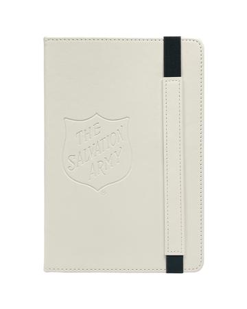 Writing Journal White with Shield Deboss