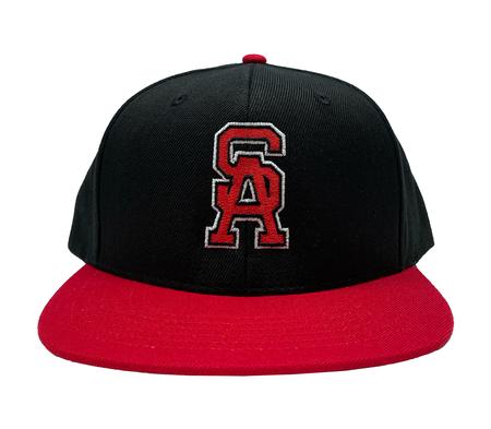 CAP SA BLACK/RED FLAT BILL
