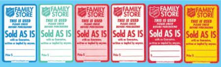 Sold As Is Labels - Blue
