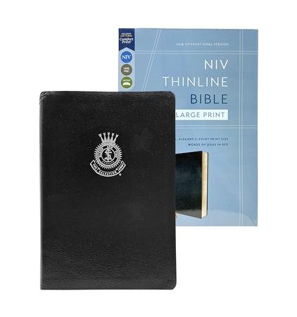 Bible NIV Black Large Print Crest