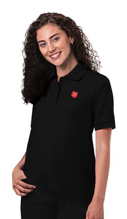Polo Micro Pique Black Women