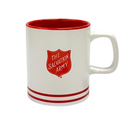 Mug White with Stripes 10oz