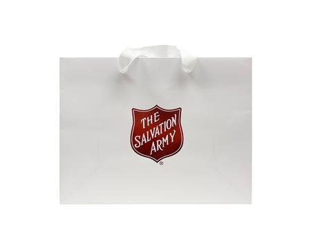 Gift Bag White with Shield 8x10