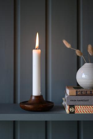 Wooden Candle Holder Tray Dark Brown
