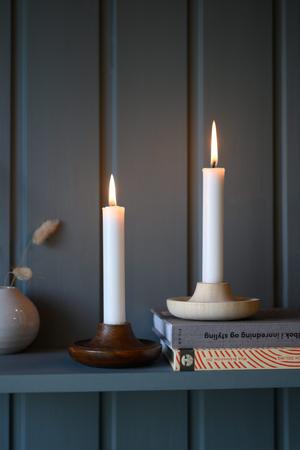 Wooden Candle Holder Tray Natural Beige