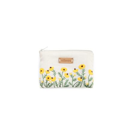 Embroidered Purse Yellow Small