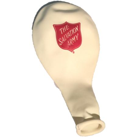 Balloon White with Red Shield Pack 100