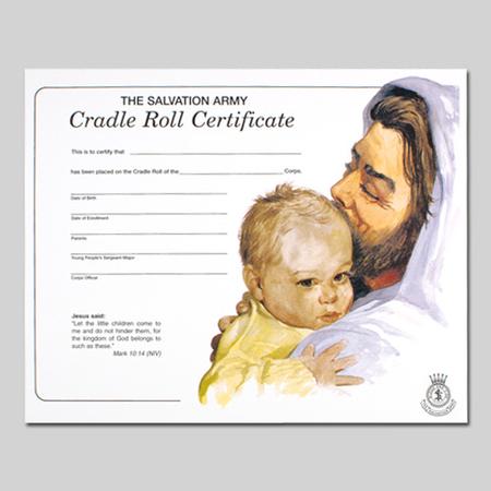 Cradle Roll Certif Pk 10