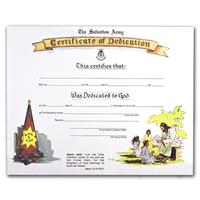 Dedication Certificate  Pkg 25