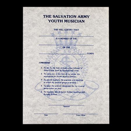 Youth Musician Member Certificate