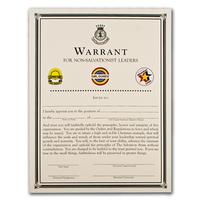Girl Guard, Sunbeam &  Adventure Corps Warrant Certificate