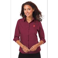 Shirt Twill 3/4 Sleeve Burgundy Shield 4x - Final Sale (Item #GF34TB04X)
