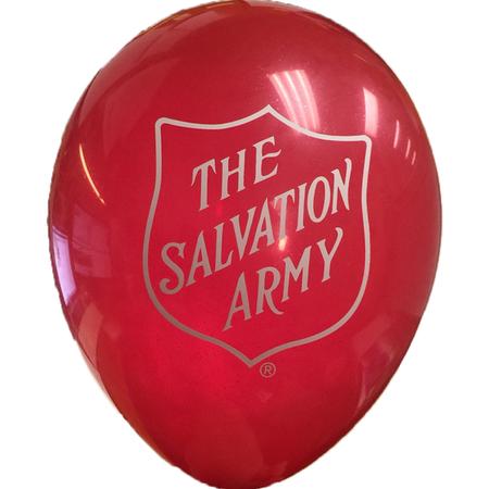 Ballon Red W Shield 50pk