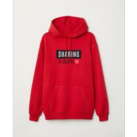 Sweatshirt Hooded Red Sharing Is Caring