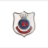Brooch Magnetic White Shield with Crest
